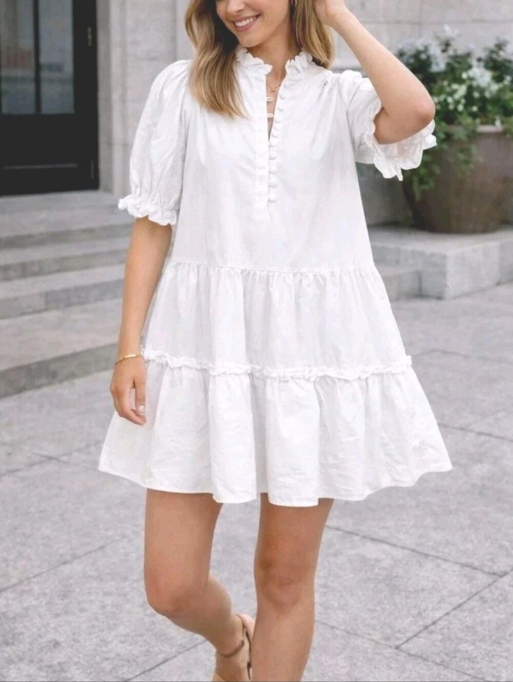 POMANDER PLACE Selena Mini Poplin Tuckernuck Dress NWT